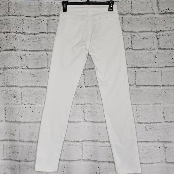 J. Crew Cotton Blend Ankle Toothpick Skinny Denim Jeans White Size 24 - Picture 8 of 11